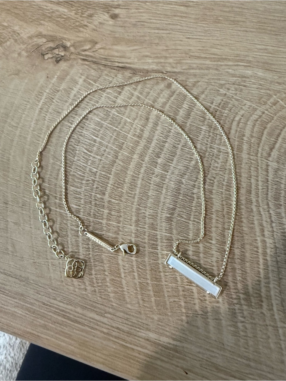 Kendra Scott White Stone Bar Necklace